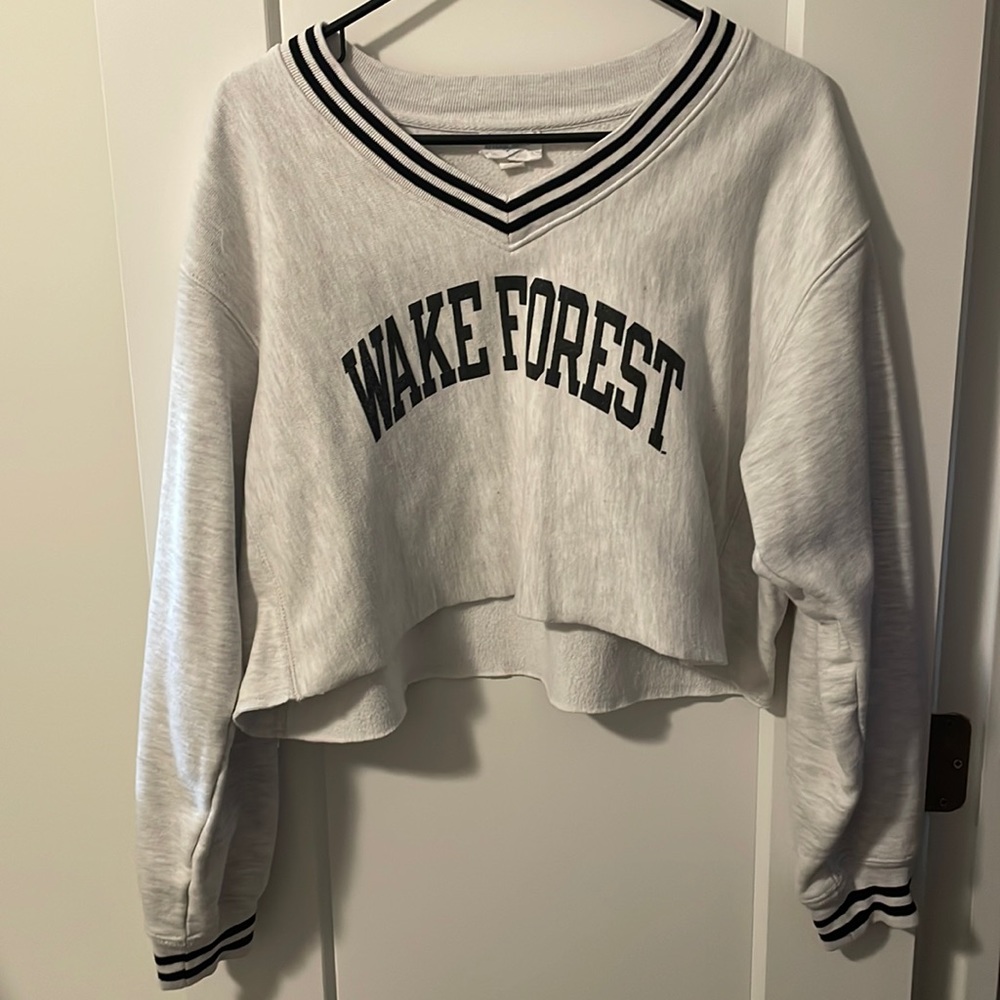 Wake Forest Varsity Style Cropped Sweatshirt